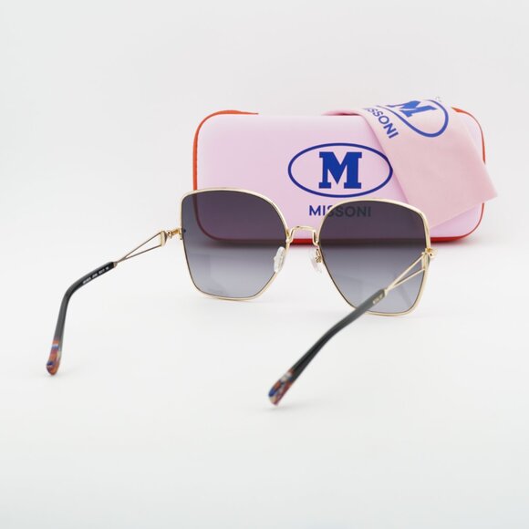 Missoni MIS 0052/S 0J5G 9O Sunglasses Gold Square Frame, Grey Lenses main image 2